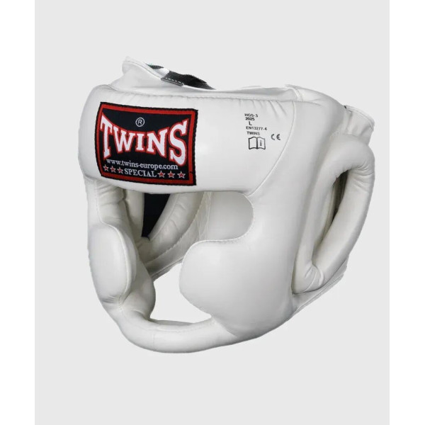 Casque de Boxe - Twins Special - Blanc - Protection Supérieure