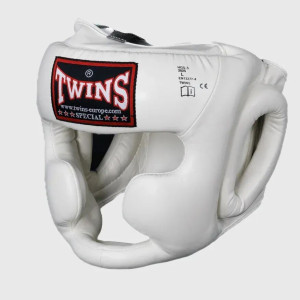 Casque de Boxe - Twins Special - Blanc - Protection Supérieure