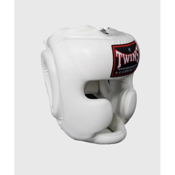 Casque de Boxe - Twins Special - Blanc - Protection Supérieure