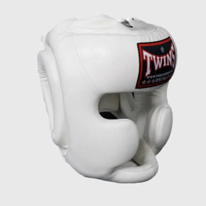 Casque de Boxe - Twins Special - Blanc - Protection Supérieure