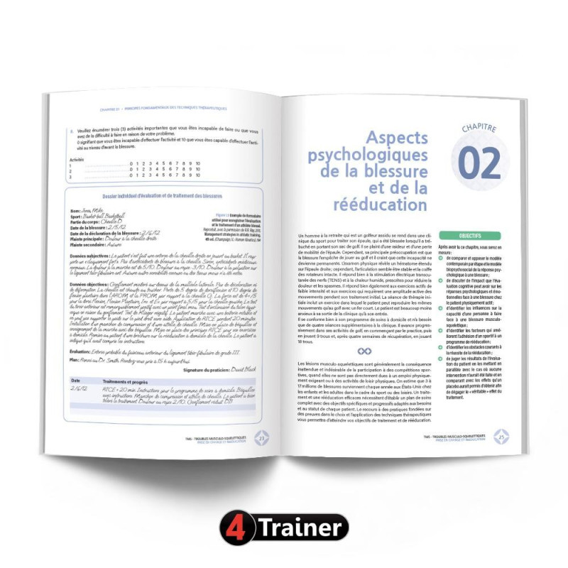 Livre Troubles Musculo-Squelettiques 4TRAINER | Prise en charge Rééducation TMS