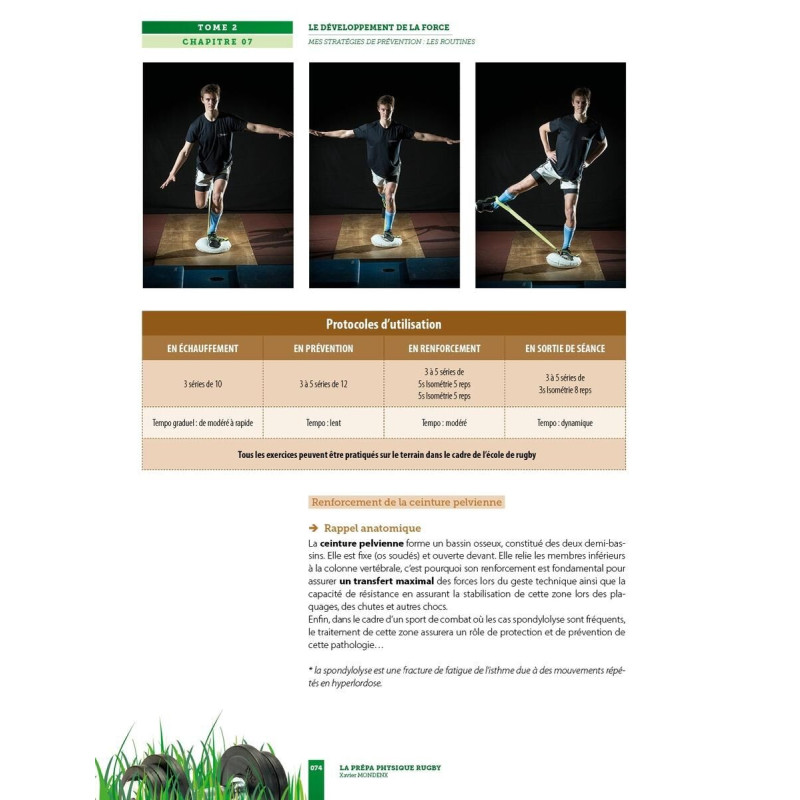 Livre La Prépa Physique Rugby 4TRAINER | Développement Force Xavier Mondenx