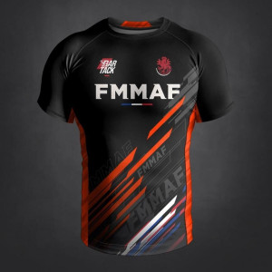 Rashguard - Bar Tack - Orange - Drift - Compétition FMMAF