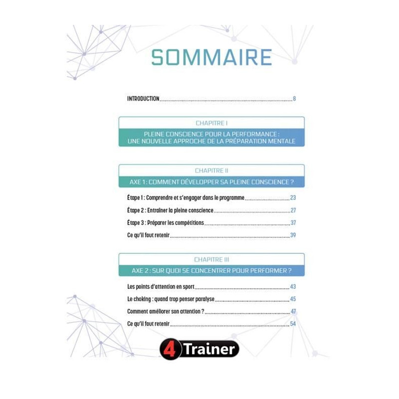 Livre MINDFULNESS 4TRAINER | Pleine Conscience Performance Sportive | Jean Fournier