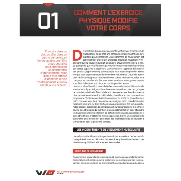Livre WORKOUT 4TRAINER | Pour un entraînement plus intelligent | Pete McCall