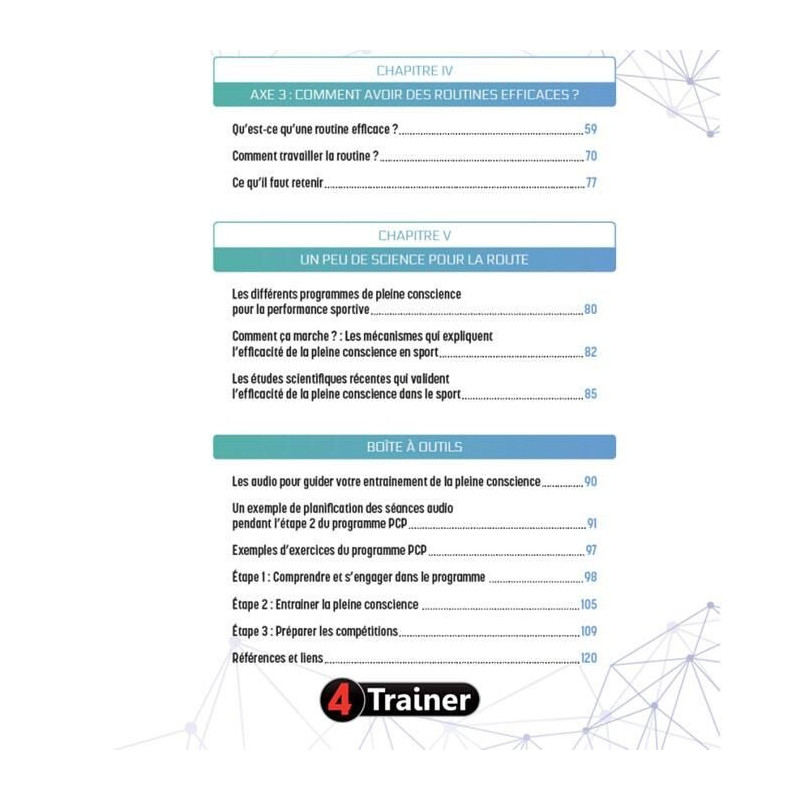 Livre MINDFULNESS 4TRAINER | Pleine Conscience Performance Sportive | Jean Fournier