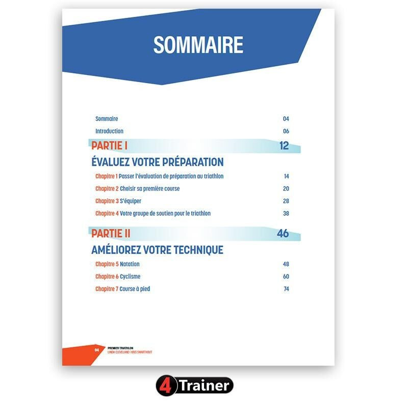 Livre Premier Triathlon 4TRAINER | Guide Complet Entraînement Natation Cyclisme Course