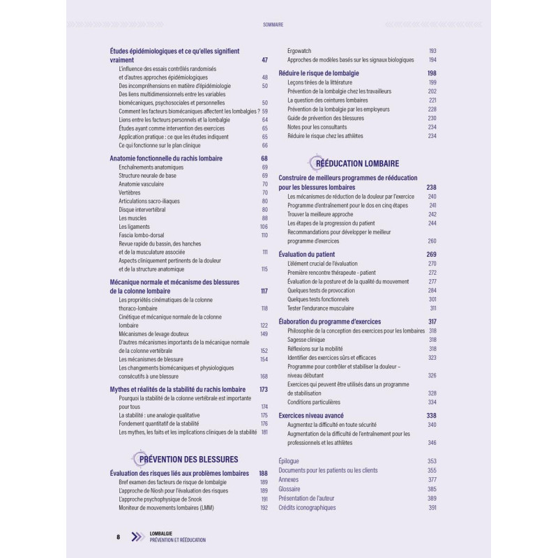 Livre Lombalgie 4TRAINER | Prévention Rééducation Stuart McGill