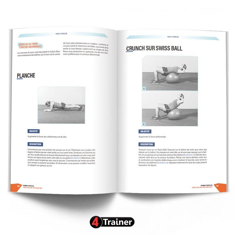 Livre Premier Triathlon 4TRAINER | Guide Complet Entraînement Natation Cyclisme Course