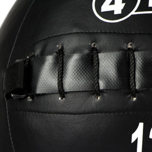 Wall Ball 4TRAINER 12KG | Noir | Medicine Ball Cuir Synthétique