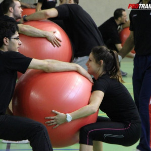 Ballon Suisse 4TRAINER | Rouge | 75 cm Anti-Éclatement