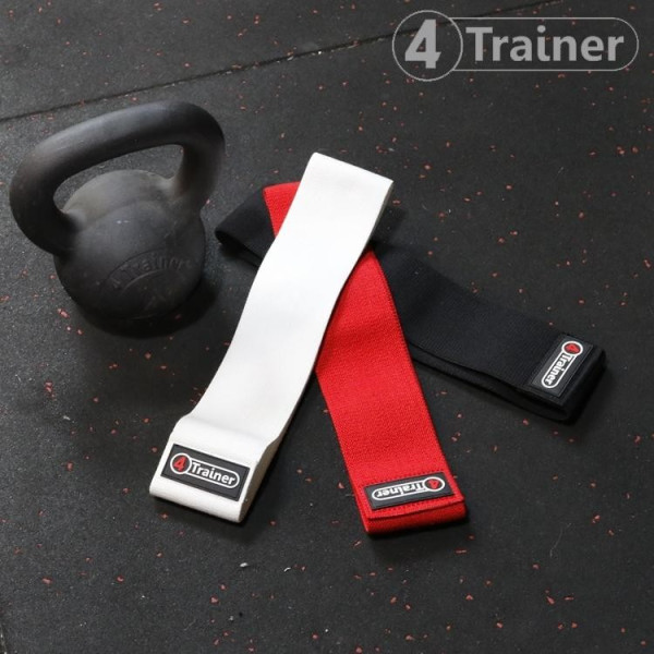 Bande de Résistance 4TRAINER | Blanc Noir Rouge | Squat Band Tissu