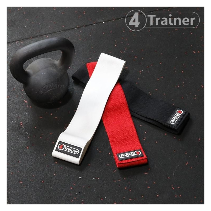 Bande de Résistance 4TRAINER | Blanc Noir Rouge | Squat Band Tissu