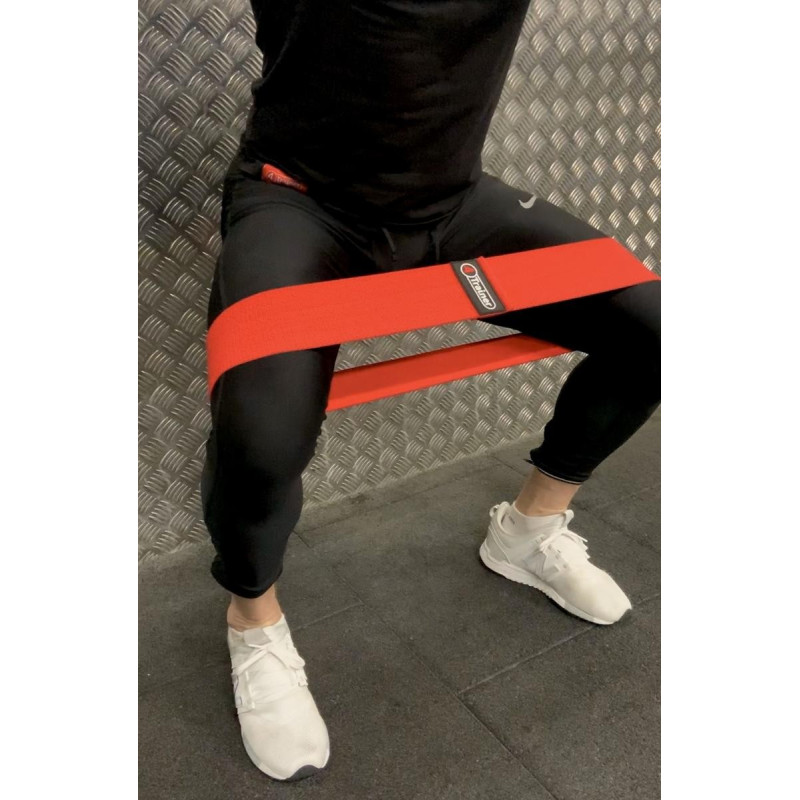 Bande de Résistance 4TRAINER | Blanc Noir Rouge | Squat Band Tissu