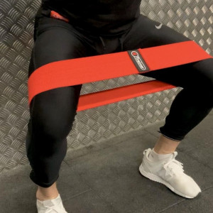 Bande de Résistance 4TRAINER | Blanc Noir Rouge | Squat Band Tissu