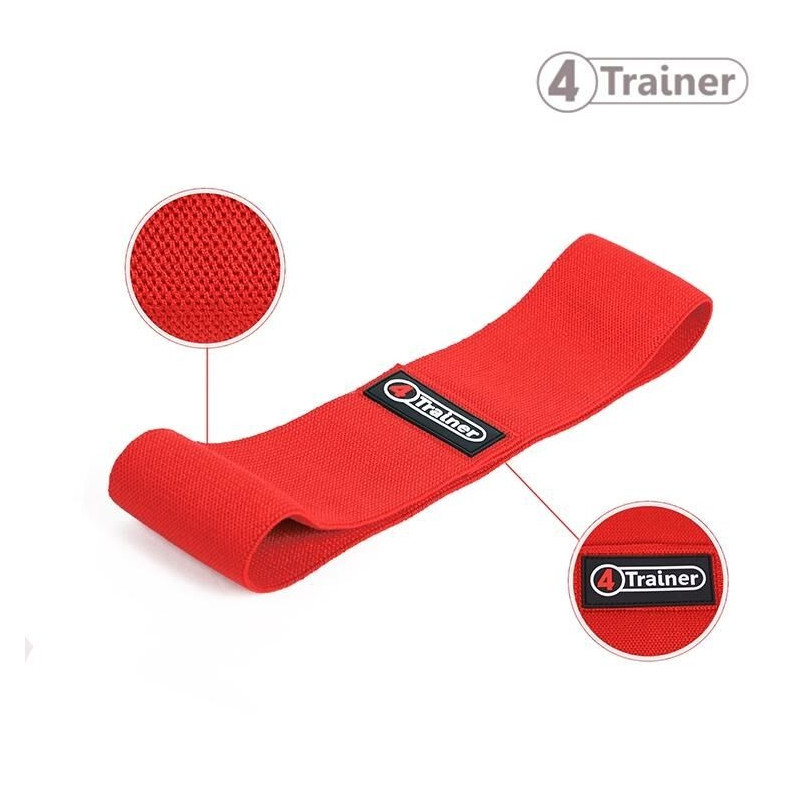 Bande de Résistance 4TRAINER | Blanc Noir Rouge | Squat Band Tissu
