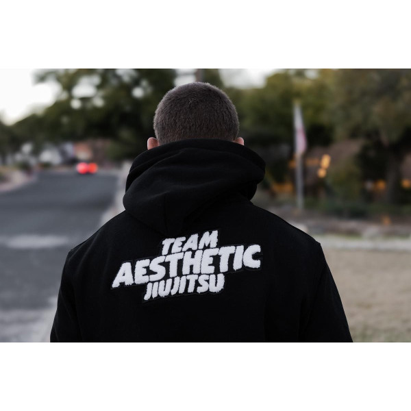 Hoodie Aesthetic - Noir - Varsity Fleece