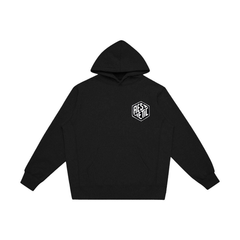 Hoodie Aesthetic - Noir - Varsity Fleece