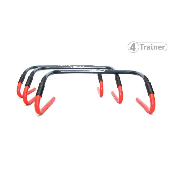 Mini Haies d'Entraînement 4Trainer | Noir et Rouge | Ajustables 15-30cm
