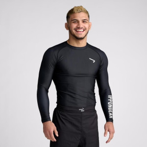 Rashguard Manche Longue Ippon Gear Noir - Essential