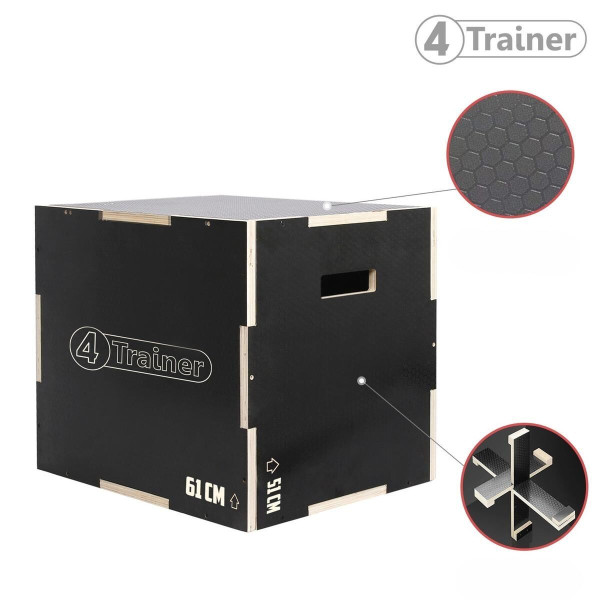 Plyobox 4TRAINER | 3 en 1 | Bois Surface Anti-dérapante