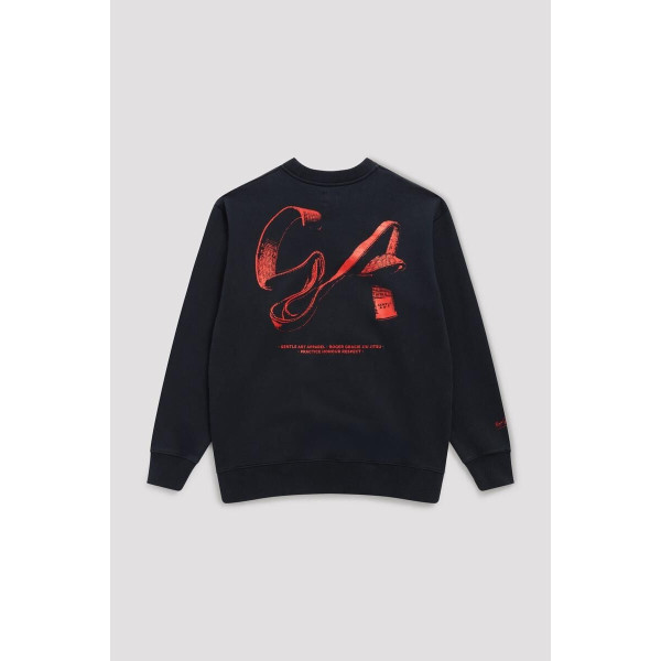Belt Sweatshirt Jiu Jitsu Gentle Art - Sweat Roger Gracie BJJ Noir Rouge