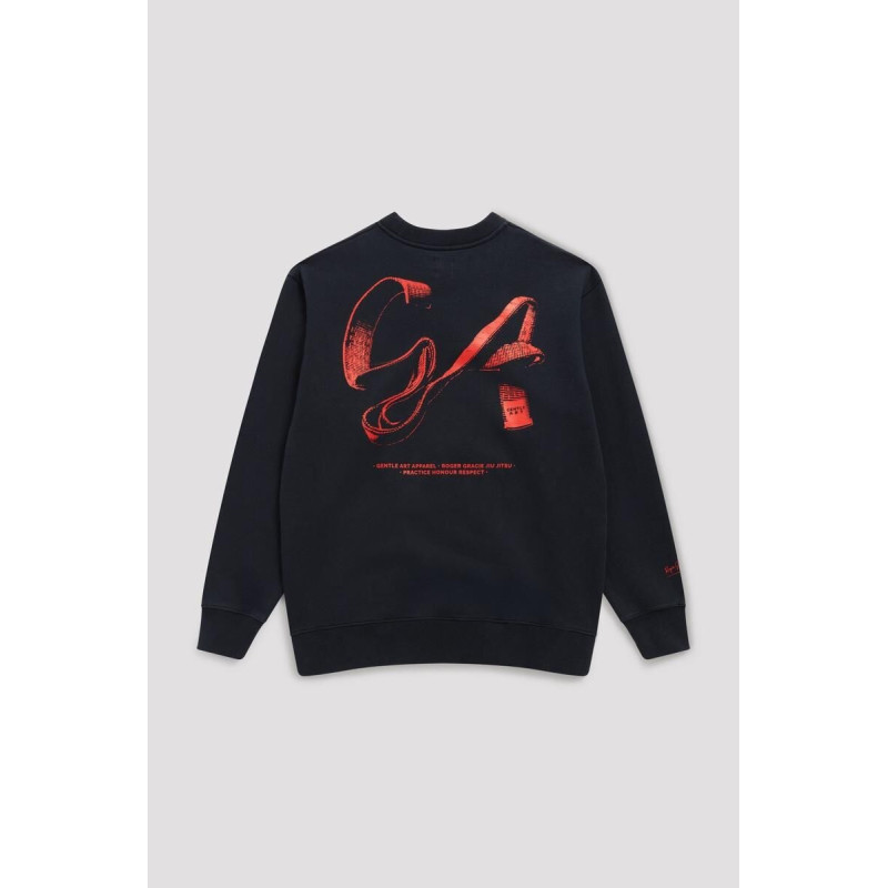 Belt Sweatshirt Jiu Jitsu Gentle Art - Sweat Roger Gracie BJJ Noir Rouge