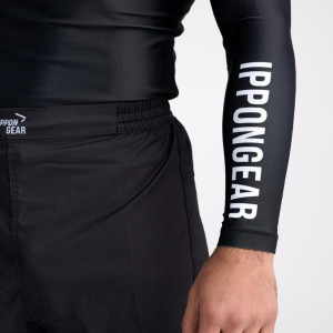 Rashguard Manche Longue Ippon Gear Noir - Essential