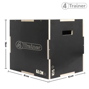 Plyobox 4TRAINER | 3 en 1 | Bois Surface Anti-dérapante