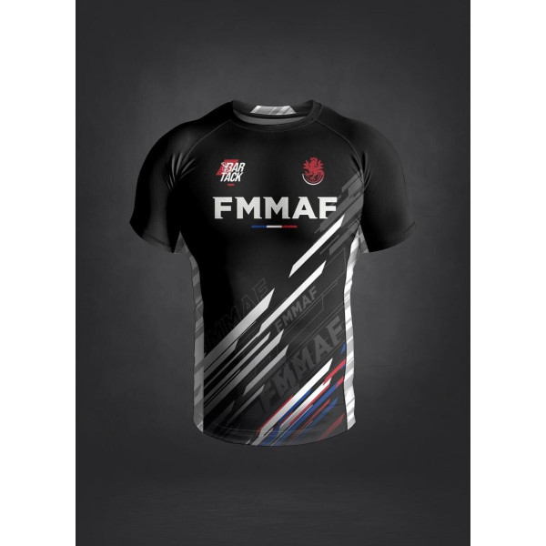 Rashguard - Bar Tack - Blanc - Drift - Compétition FMMAF