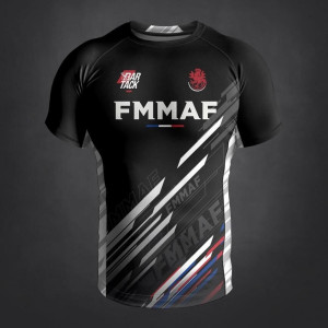 Rashguard - Bar Tack - Blanc - Drift - Compétition FMMAF