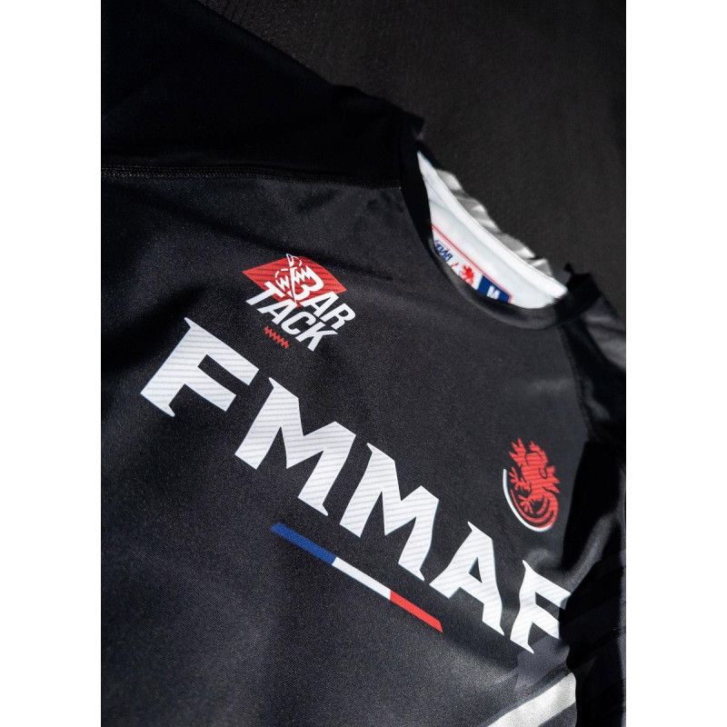 Rashguard - Bar Tack - Blanc - Drift - Compétition FMMAF