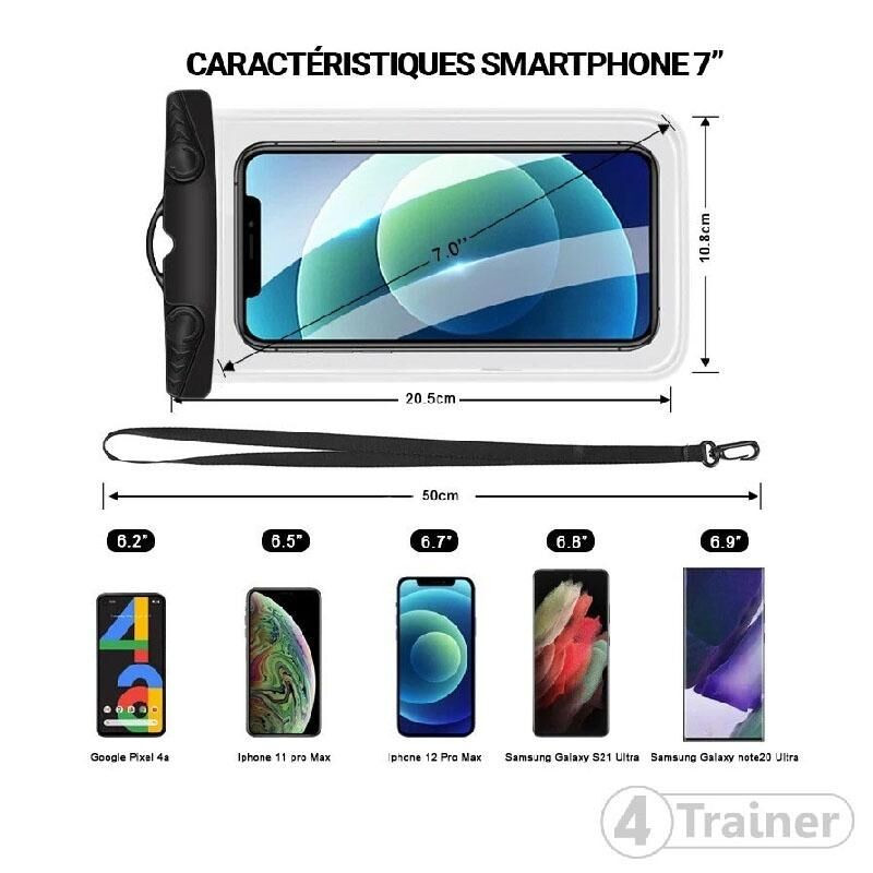 Pochette Étanche Téléphone 4TRAINER | IPX8 Waterproof | Sports Aquatiques