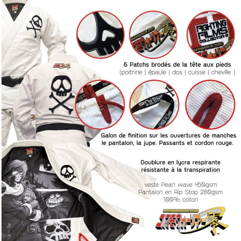 Kimono jjb - Kimono Albator Fighting Films - Blanc -