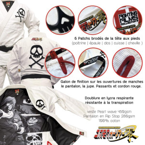 Kimono jjb - Kimono Albator Fighting Films - Blanc -
