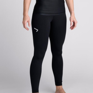 Pantalon de compression noir pour femme - legging Long - Spats Ippongear Essential Femme