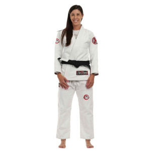 Kimono BJJ Fuji Sports | Blanc Rouge | Suparaito Crane Edition