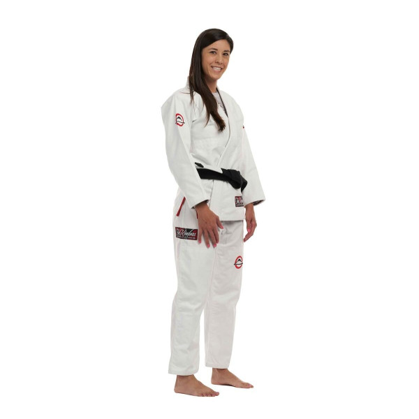 Kimono BJJ Fuji Sports | Blanc Rouge | Suparaito Crane Edition