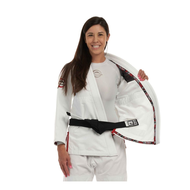 Kimono BJJ Fuji Sports | Blanc Rouge | Suparaito Crane Edition