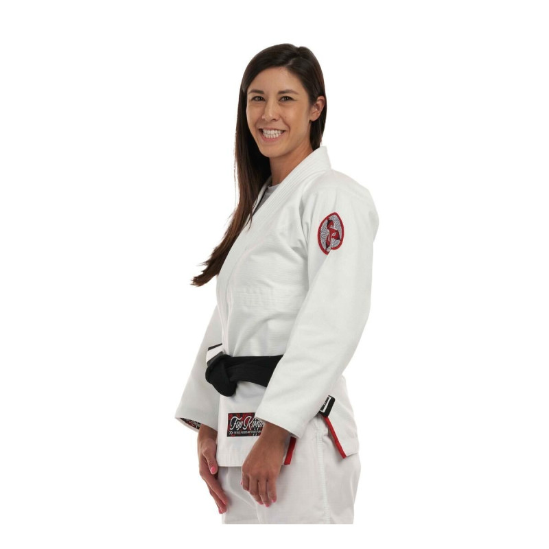 Kimono BJJ Fuji Sports | Blanc Rouge | Suparaito Crane Edition