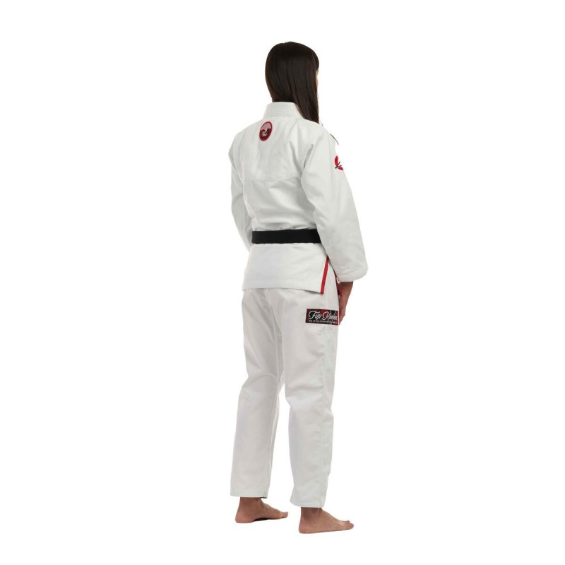 Kimono BJJ Fuji Sports | Blanc Rouge | Suparaito Crane Edition