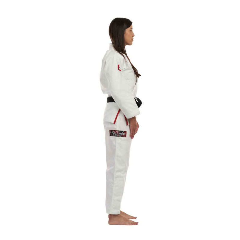 Kimono BJJ Fuji Sports | Blanc Rouge | Suparaito Crane Edition