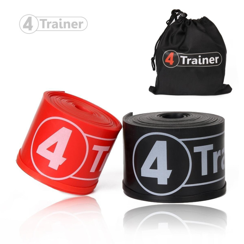Bandes de Compression 4TRAINER | Noir Rouge | Voodoo Floss Band