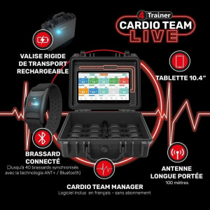 Analyseur Fréquence Cardiaque 4TRAINER | Cardio Team | Système Collectif