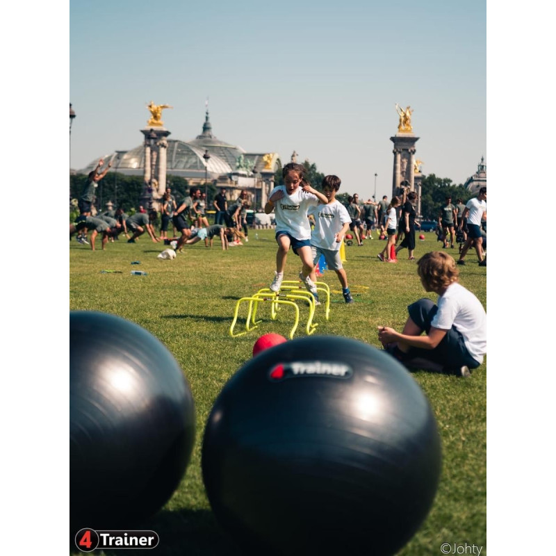 Ballon Suisse 4TRAINER | Noir | 65cm Anti-Éclatement