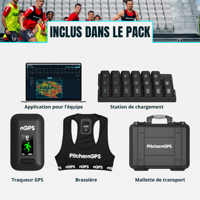 Pack GPS Équipe 4TRAINER | PitchEro | Système tracking sportif