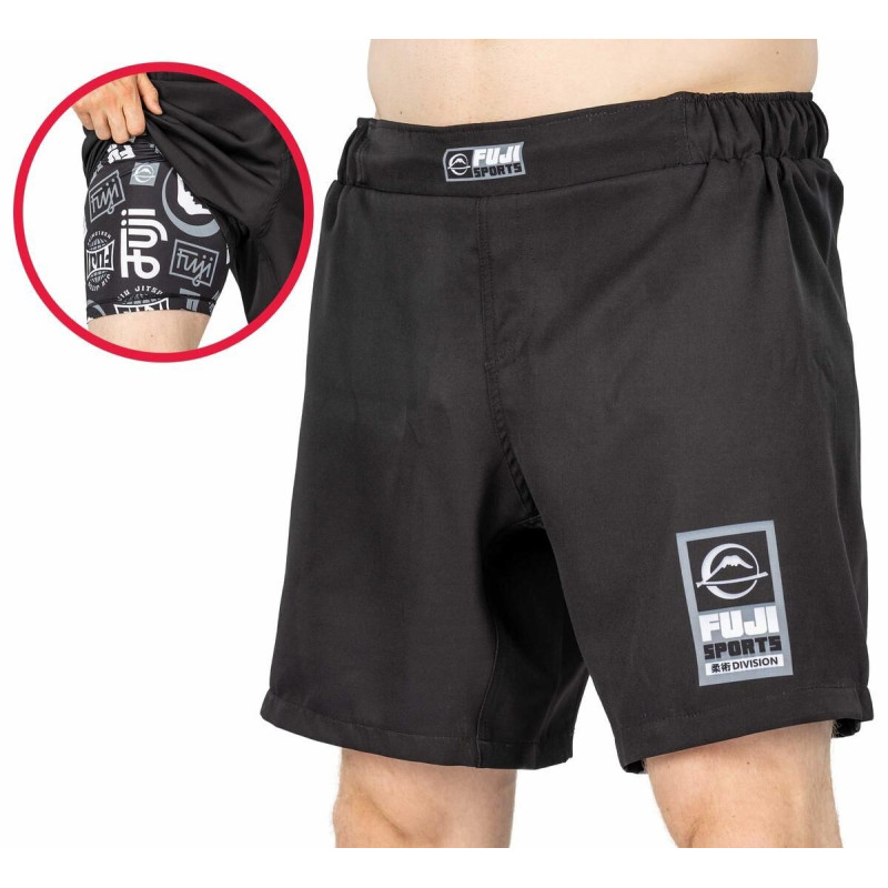 Short de Grappling Fuji Sports | Noir | Ultimate