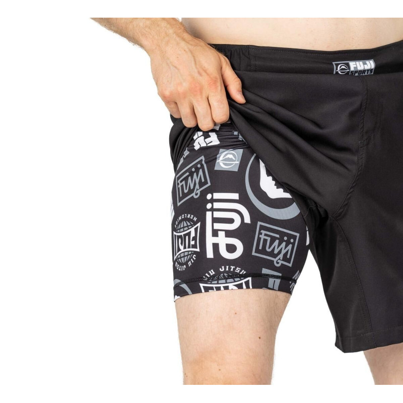 Short de Grappling Fuji Sports | Noir | Ultimate