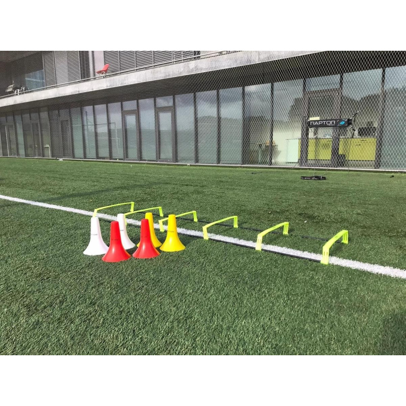 Balises d'Agilité 4TRAINER | Jaune | Lot de 6 Cônes 23cm