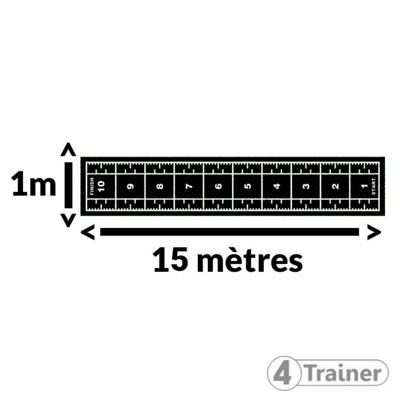 Piste Gazon Synthétique 4TRAINER | Noir | 1m